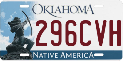OK license plate 296CVH