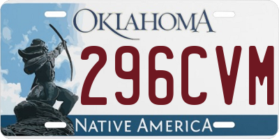 OK license plate 296CVM