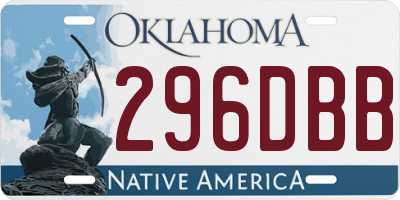 OK license plate 296DBB
