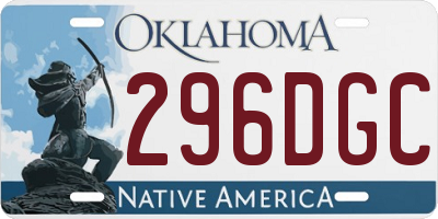 OK license plate 296DGC