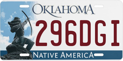 OK license plate 296DGI