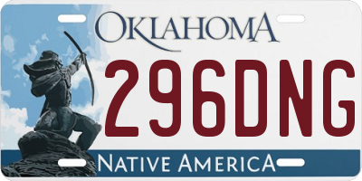 OK license plate 296DNG
