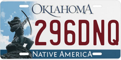 OK license plate 296DNQ