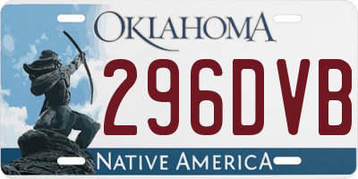 OK license plate 296DVB