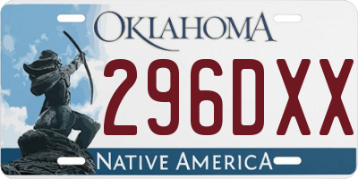 OK license plate 296DXX