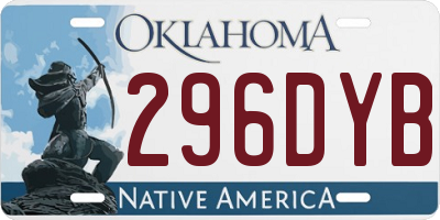 OK license plate 296DYB