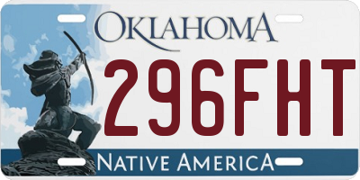 OK license plate 296FHT