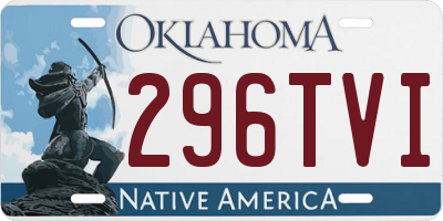 OK license plate 296TVI