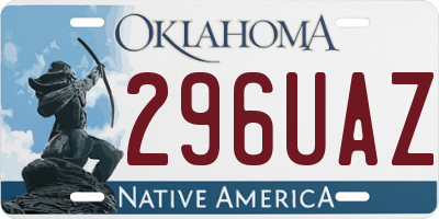 OK license plate 296UAZ