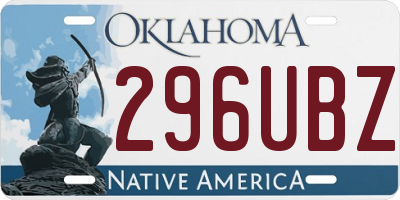 OK license plate 296UBZ