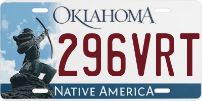 OK license plate 296VRT