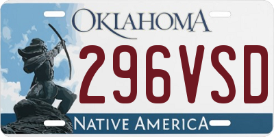 OK license plate 296VSD