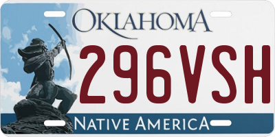 OK license plate 296VSH