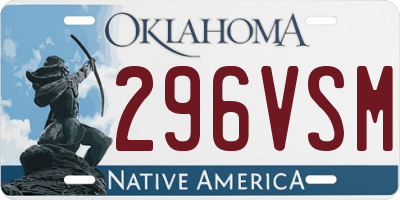 OK license plate 296VSM
