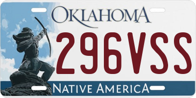 OK license plate 296VSS