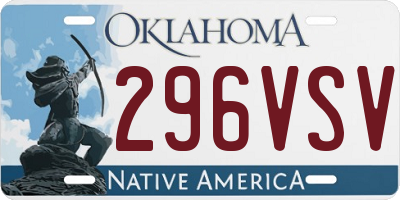 OK license plate 296VSV