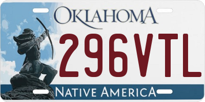 OK license plate 296VTL