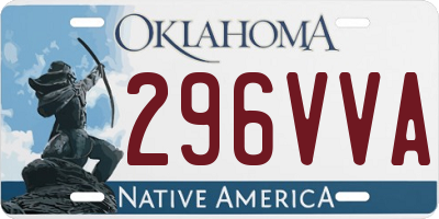OK license plate 296VVA