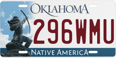 OK license plate 296WMU