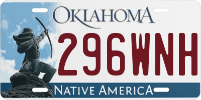 OK license plate 296WNH
