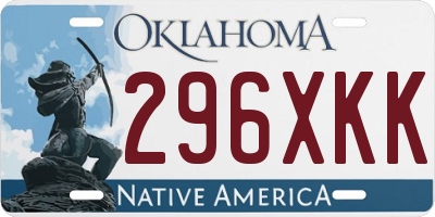 OK license plate 296XKK