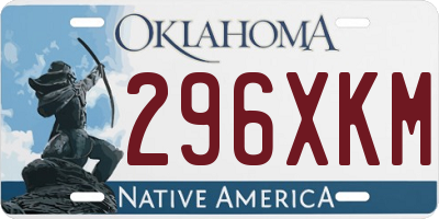 OK license plate 296XKM