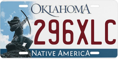 OK license plate 296XLC