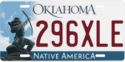 OK license plate 296XLE