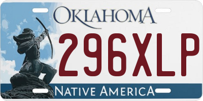 OK license plate 296XLP