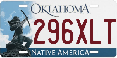 OK license plate 296XLT