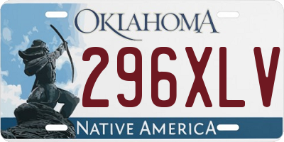 OK license plate 296XLV