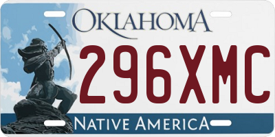 OK license plate 296XMC