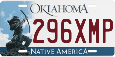 OK license plate 296XMP