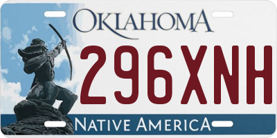 OK license plate 296XNH