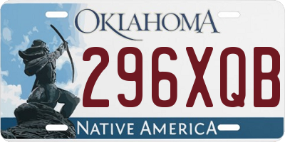 OK license plate 296XQB
