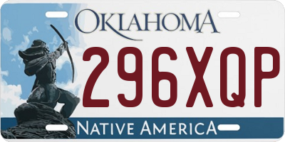 OK license plate 296XQP