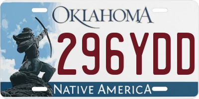 OK license plate 296YDD