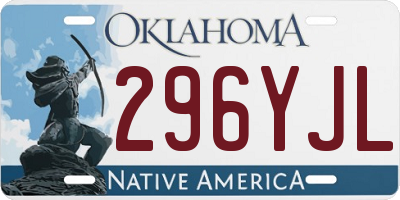 OK license plate 296YJL