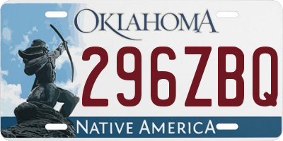 OK license plate 296ZBQ