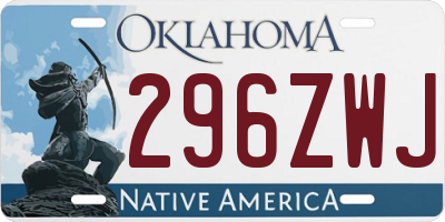 OK license plate 296ZWJ