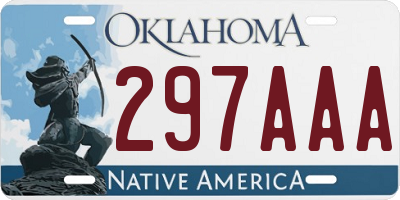 OK license plate 297AAA