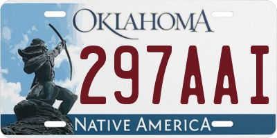 OK license plate 297AAI