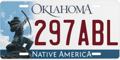 OK license plate 297ABL