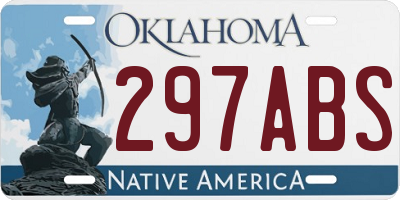 OK license plate 297ABS