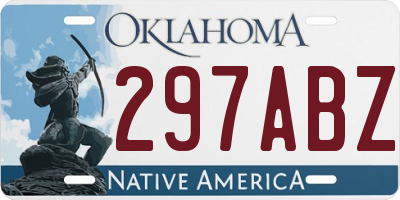 OK license plate 297ABZ
