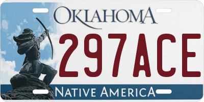 OK license plate 297ACE