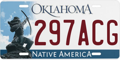 OK license plate 297ACG