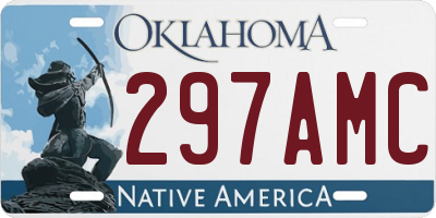 OK license plate 297AMC