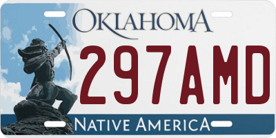 OK license plate 297AMD