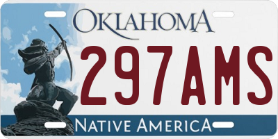 OK license plate 297AMS